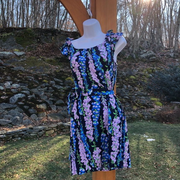Lilly Pulitzer Maya Dress Bright Navy Fox - Picture 5 of 8